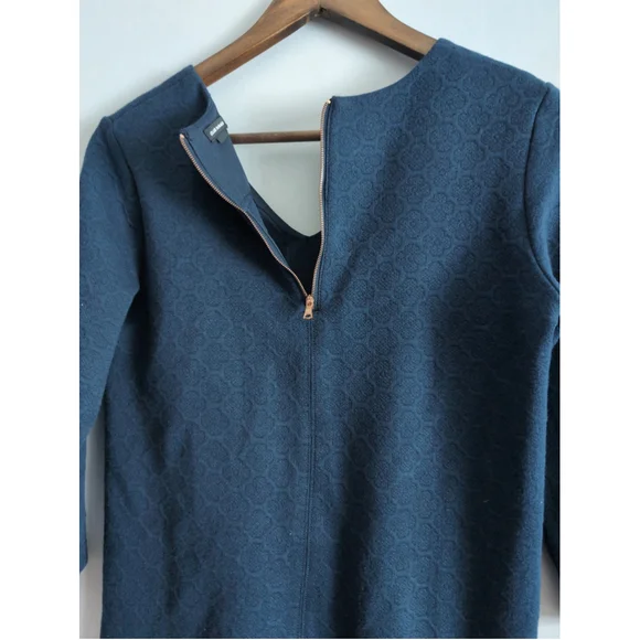 Club Monaco Navy Blue Women's Sheath Dress Size S 3/4 Sleeves Office Casual - Picture 4 of 9